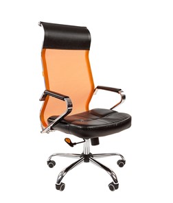 Кресло компьютерное CHAIRMAN 700 сетка, цвет оранжевый в Твери