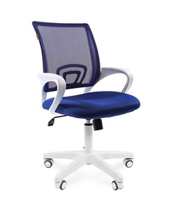 Кресло офисное CHAIRMAN 696 white, ткань, цвет синий в Твери