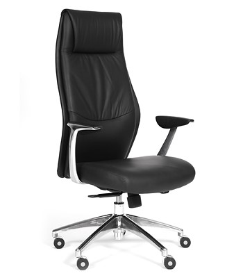 Кресло компьютерное CHAIRMAN Vista Экокожа премиум черная в Твери - изображение