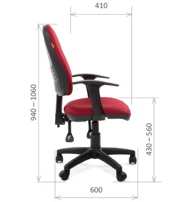 Кресло CHAIRMAN 661 Ткань стандарт 15-11 красная в Твери - изображение 2