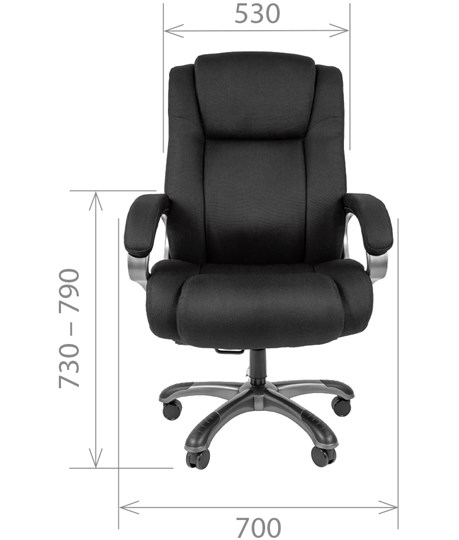 Кресло компьютерное CHAIRMAN 410 Акриловая ткань SX Черный в Твери - изображение 1