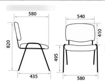 Офисный стул ISO  W BLACK V4 кожзам в Твери - предосмотр 1