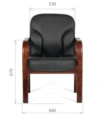 Кресло офисное CHAIRMAN 658 Натуральная кожа черный в Твери - изображение 1