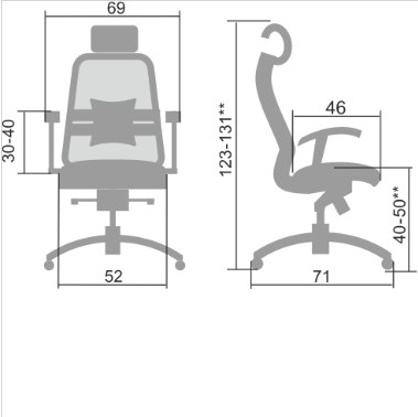 Кресло Samurai S-3.04, серый в Твери - изображение 4