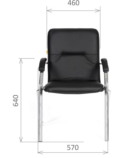 Офисное кресло CHAIRMAN 850 Экокожа Terra 118 черная в Твери - изображение 1
