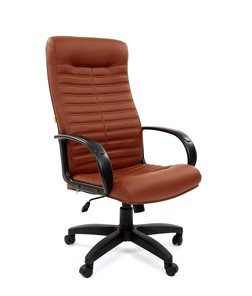 Офисное кресло CHAIRMAN 480 LT, экокожа, цвет коричневый в Твери