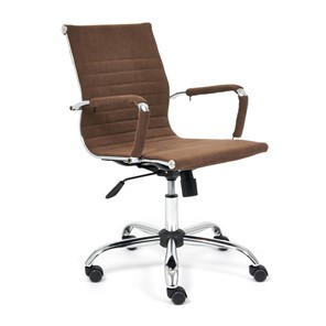 Кресло компьютерное URBAN-LOW флок, коричневый, арт.14446 в Твери