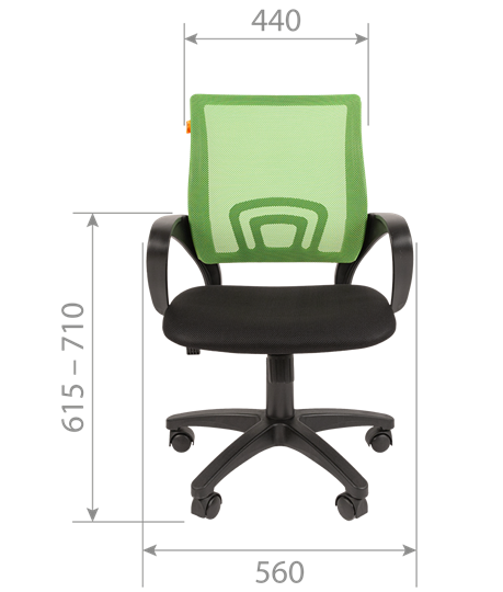 Кресло офисное CHAIRMAN 696 black Сетчатый акрил DW62 черный в Твери - изображение 3