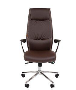 Офисное кресло CHAIRMAN Vista Экокожа премиум коричневая (vista) в Твери - предосмотр 3