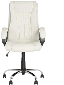Кресло для офиса ELLY (CHR68) экокожа ECO-50, белая в Твери