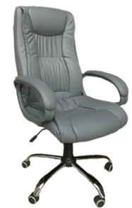 Кресло для офиса ELLY (CHR68) экокожа ECO-70, серая в Твери