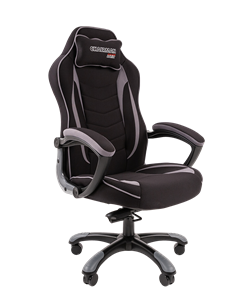 Кресло игровое CHAIRMAN GAME 28 Полиэстер комбинированная ткань серый/черный в Твери