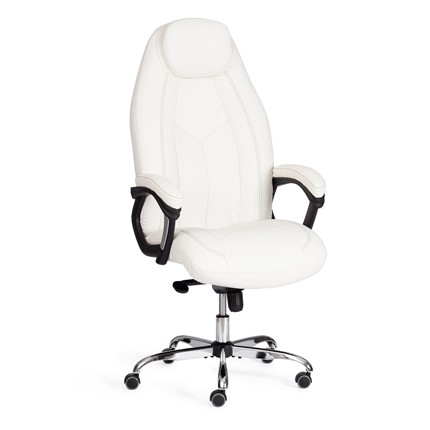 Кресло компьютерное BOSS Lux, кож/зам, белый, арт.21152 в Твери - изображение