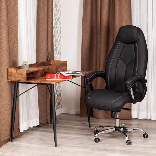 Офисное кресло BOSS Lux, кож/зам, черный, арт.21151 в Твери - изображение 12