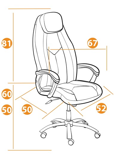 Офисное кресло BOSS Lux, кож/зам, черный, арт.21151 в Твери - изображение 13