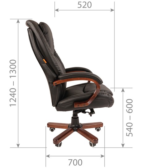 Компьютерное кресло CHAIRMAN 408 кожа черная в Твери - изображение 2