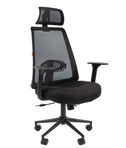 Компьютерное кресло CHAIRMAN 535 BLACK Сетчатый акрил черный / Полиэстер черный в Твери