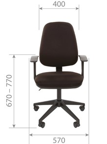 Кресло офисное CHAIRMAN 661 Ткань стандарт 15-13 серая в Твери - предосмотр 3