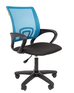 Офисное кресло CHAIRMAN 696 black LT, голубое в Твери