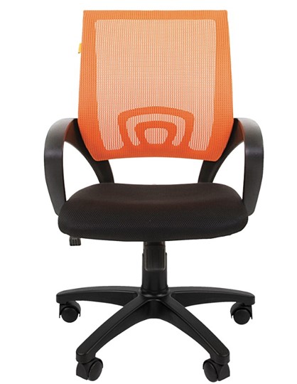 Офисное кресло CHAIRMAN 696 black Сетчатый акрил DW66 оранжевый в Твери - изображение 4