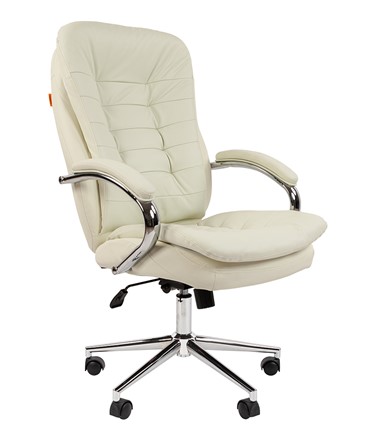 Кресло компьютерное CHAIRMAN 795 кожа, цвет белый в Твери - изображение