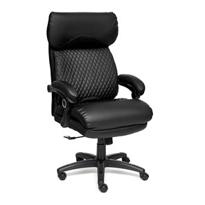 Компьютерное кресло CHIEF кож/зам/ткань, черный/черный стеганный/черный, 36-6/36-6/11 арт.12851 в Твери