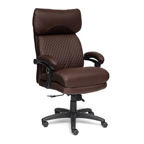 Компьютерное кресло CHIEF кож/зам/ткань, коричневый/коричневый стеганный, 36-36/36-36 стеганный/24 арт.13111 в Твери