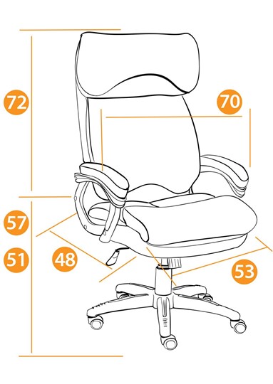 Компьютерное кресло DUKE флок/ткань, серый/серый, 29/TW-12 арт.14039 в Твери - изображение 27