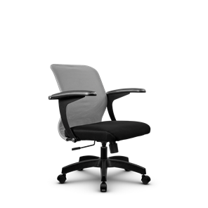 Кресло компьютерное SU-M-4/подл.160/осн.001, Светло-серый/Черный в Твери