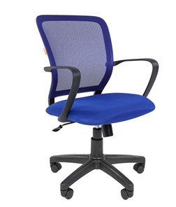 Кресло компьютерное CHAIRMAN 698 black TW-05, ткань, цвет синий в Твери