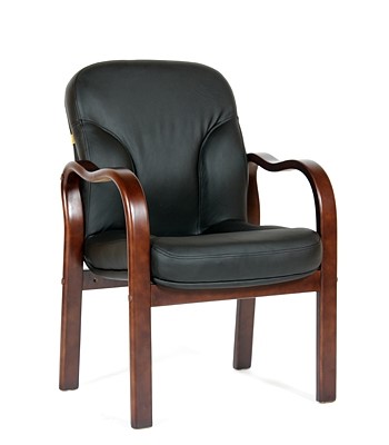 Кресло офисное CHAIRMAN 658 Натуральная кожа черный в Твери - изображение
