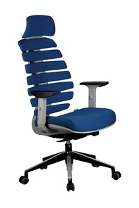 Кресло офисное Riva Chair SHARK (Синий/серый) в Твери
