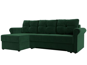 Угловой раскладной диван Леон боннель, Зеленый (Велюр) в Твери