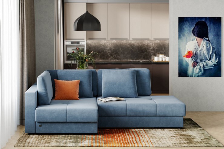Угловой диван Манхэттен 1пф-2т, Оникс 17 в Твери - изображение 1