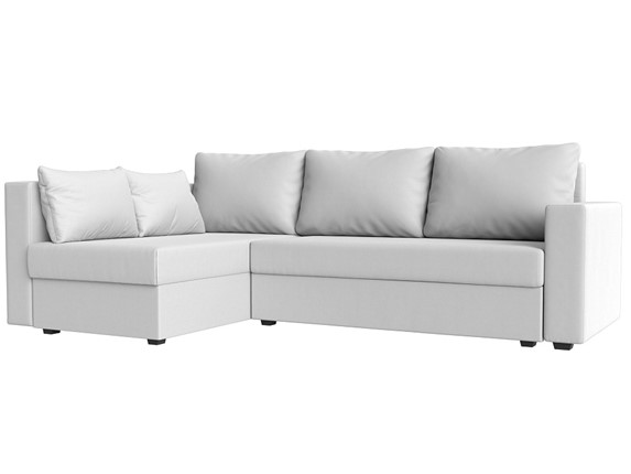 Угловой раскладной диван Мансберг, Белый (Экокожа) в Твери - изображение