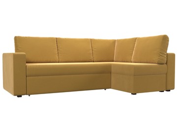 Угловой диван для гостиной Оливер, Желтый (микровельвет) в Твери