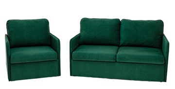 Комплект мебели Амира зеленый диван + кресло в Твери