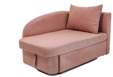 Мягкий диван правый Тедди розовый в Твери