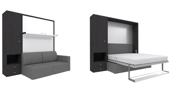 Диван Кровать-трансформер Smart (ШЛ+КД 1400), шкаф левый, правый подлокотник в Твери - изображение