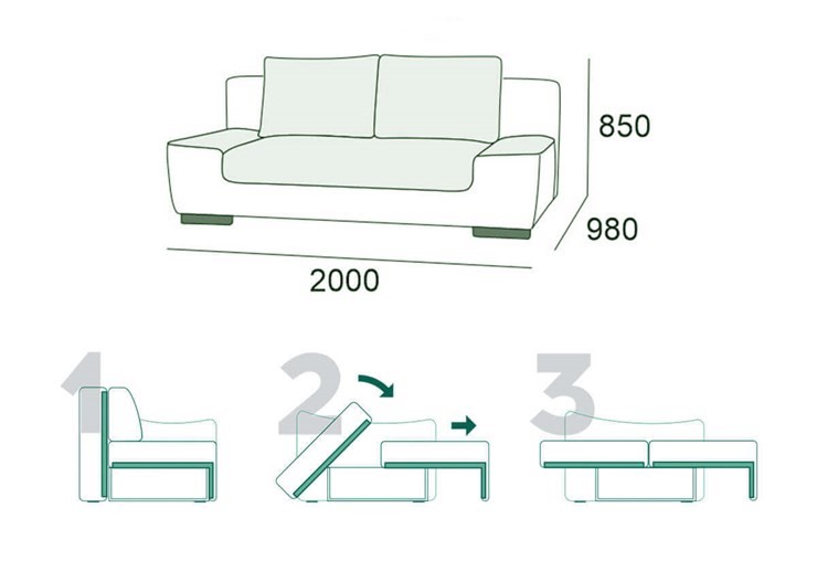 Прямой диван Бостон 3 БД в Твери - изображение 14