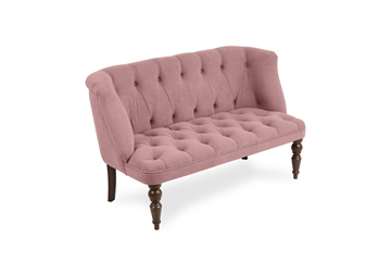 Прямой диван Бриджит розовый ножки коричневые в Твери