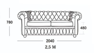 Прямой диван Честер 2,5М (седафлекс) в Твери - предосмотр 16