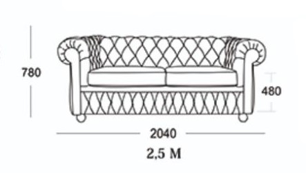 Прямой диван Честер 2,5М (седафлекс) в Твери - изображение 16