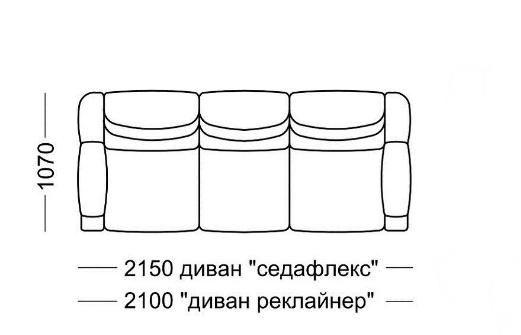 Прямой диван Мишель Элита 50 М, седафлекс в Твери - изображение 7