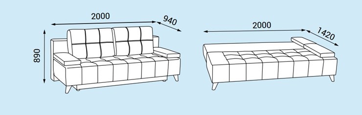 Прямой диван Нео 11 БД в Твери - изображение 3