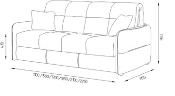 Прямой диван Токио 2 130 (ППУ) в Твери - предосмотр 7