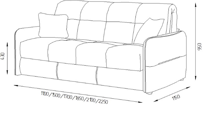 Прямой диван Токио 2 130 (ППУ) в Твери - изображение 7