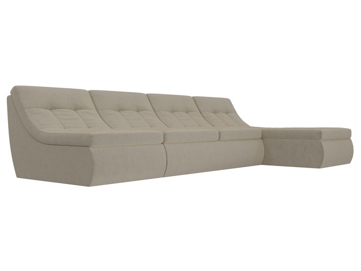 Модульный раскладной диван Холидей, Бежевый (микровельвет) в Твери - изображение 3