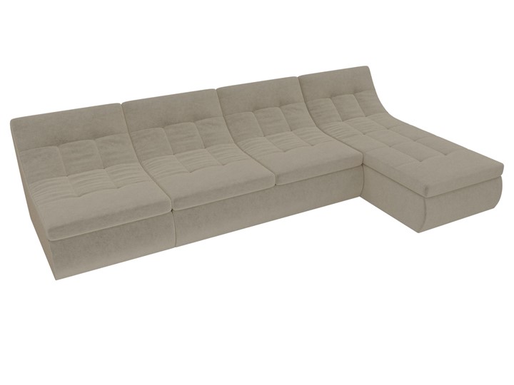 Модульный раскладной диван Холидей, Бежевый (микровельвет) в Твери - изображение 4