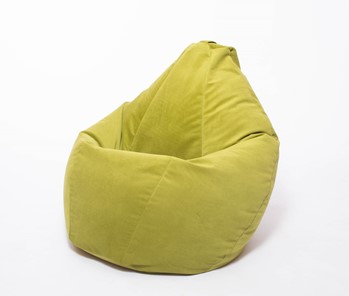 Кресло-мешок Груша малое, велюр однотон, травянное в Твери - предосмотр